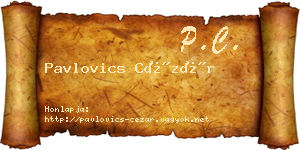 Pavlovics Cézár névjegykártya